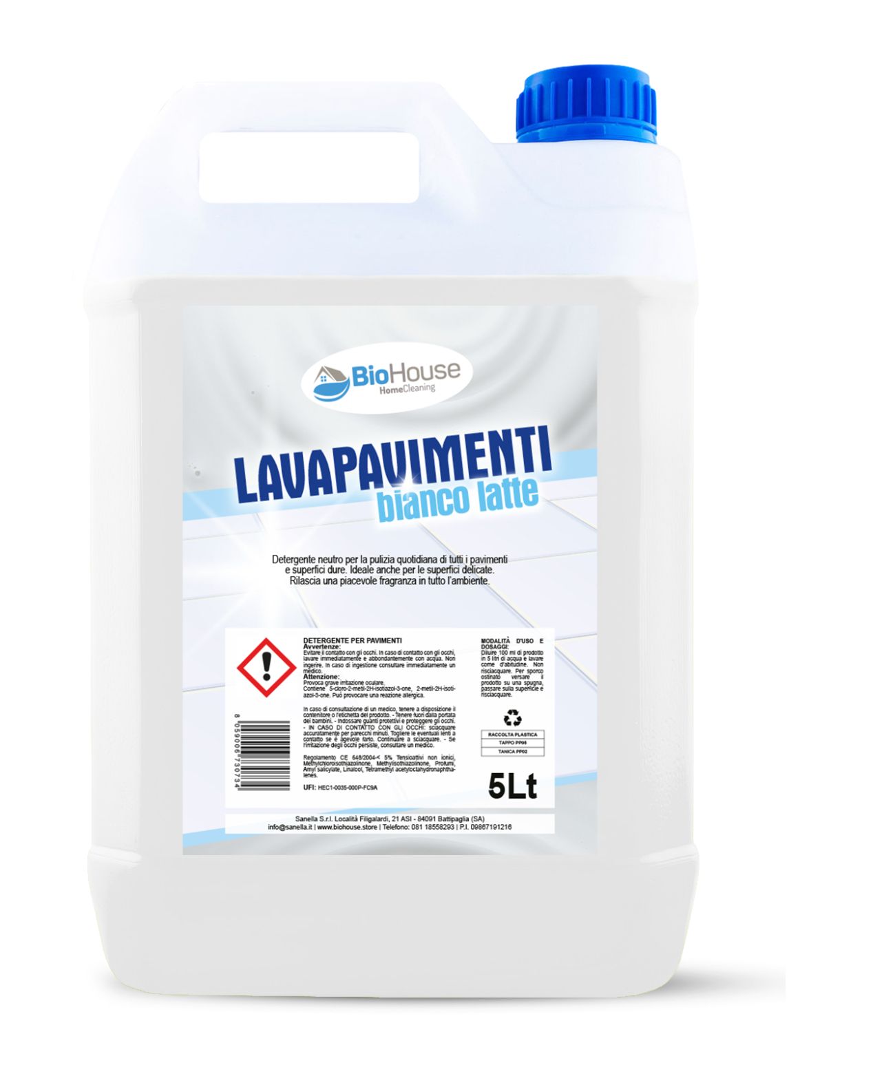 lava pavimenti bianco latte 5 Lt